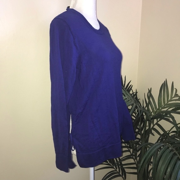 J Crew Knobby Texture Wool Tie Long Sleeve Top XL - Picture 6 of 8